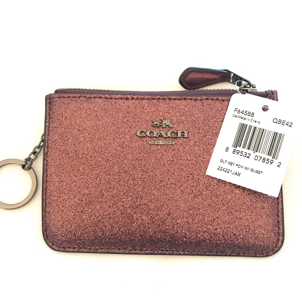 NWT Coach Key Pouch with gusset